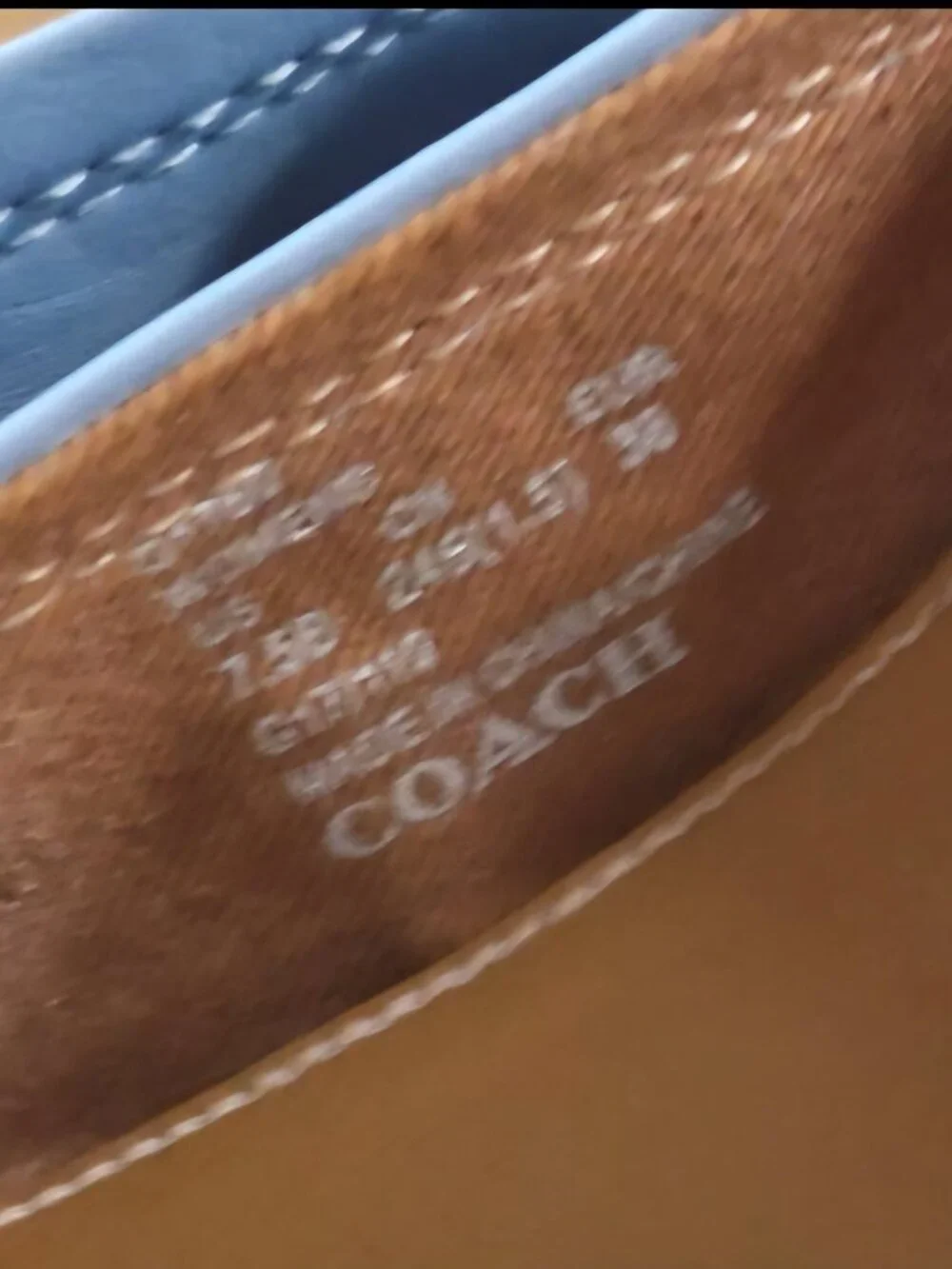 COACH (7.5B) Chelsea Light Blue Leather Cap-Toe Ballet Flats - Picture 14 of 14